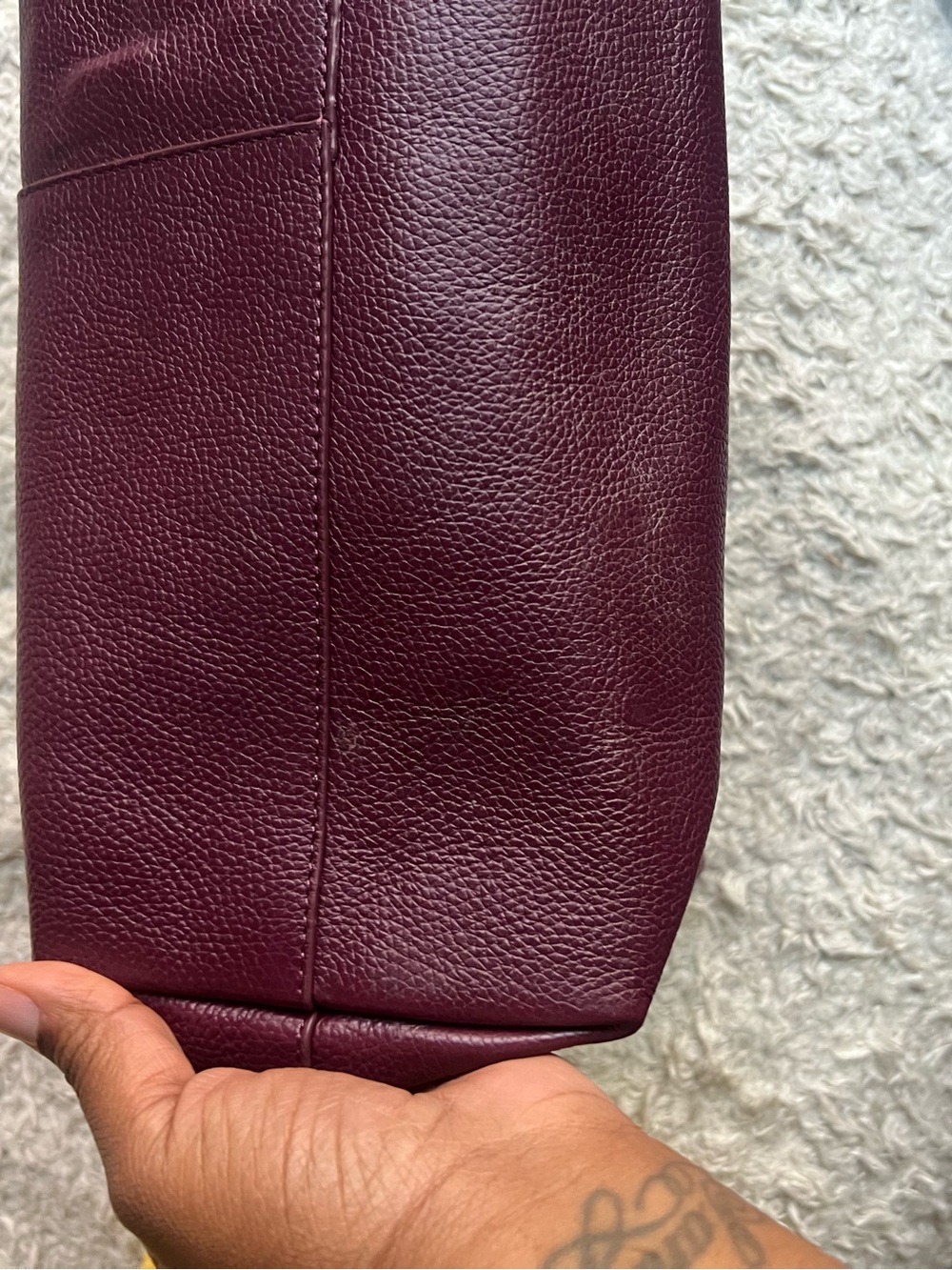 & Other Stories Plum Leather Hobo Shoulder Bag - Picture 5 of 16